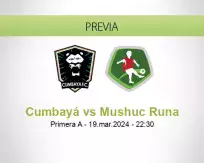 Pronóstico Cumbayá Mushuc Runa (19 marzo 2024)