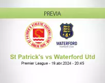 Pronóstico St Patrick's Waterford Utd (19 abril 2024)