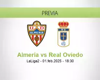 Pronóstico Almería Real Oviedo (01 febrero 2025)