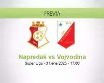 Pronóstico Napredak Vojvodina (31 enero 2025)