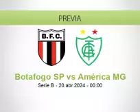 Pronóstico Botafogo SP América MG (19 abril 2024)