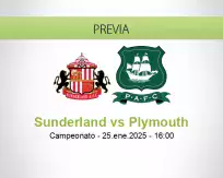 Pronóstico Sunderland Plymouth (25 enero 2025)