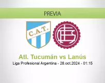 Pronóstico Atl. Tucumán Lanús (27 octubre 2024)