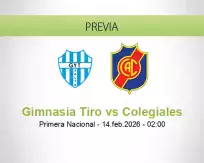 Pronóstico Gimnasia Tiro Colegiales (13 febrero 2026)