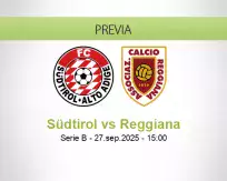 Pronóstico Südtirol Reggiana (27 septiembre 2025)