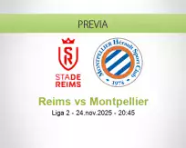 Pronóstico Reims Montpellier (24 noviembre 2025)