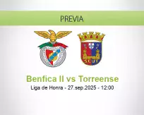 Pronóstico Benfica II Torreense (27 septiembre 2025)