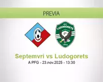 Pronóstico Septemvri Ludogorets (23 noviembre 2025)