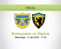 Pronóstico Kuressaare Vaprus (21 abril 2026)