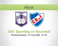 Def. Sporting vs Nacional