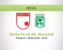 Santa Fe vs Atl. Nacional