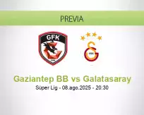 Pronóstico Gaziantep BB Galatasaray (08 agosto 2025)