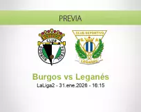 Pronóstico Burgos Leganés (31 enero 2026)