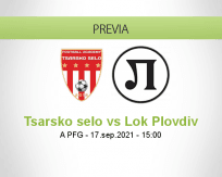 Pronóstico Tsarsko selo Lok Plovdiv (17 septiembre 2021)