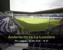Pronóstico Anderlecht La Louvière (15 febrero 2026)