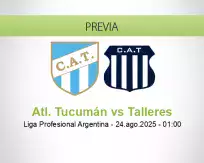 Pronóstico Atl. Tucumán Talleres (23 agosto 2025)