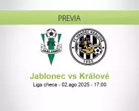 Pronóstico Jablonec Králové (02 agosto 2025)