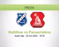 Pronóstico Kallithea Panserraikos (22 noviembre 2024)