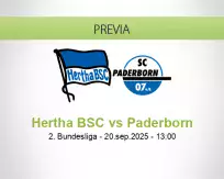 Pronóstico Hertha BSC Paderborn (20 septiembre 2025)