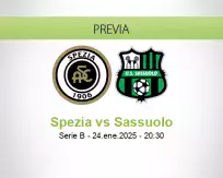 Pronóstico Spezia Sassuolo (24 enero 2025)