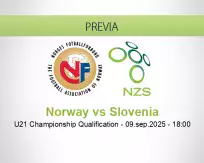 Pronóstico Norway Slovenia (09 septiembre 2025)