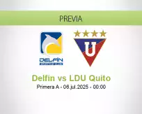 Pronóstico Delfin LDU Quito (05 julio 2025)