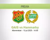 Pronóstico GAIS Hammarby (13 julio 2025)