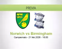 Pronóstico Norwich Birmingham (21 febrero 2026)