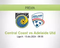 Pronóstico Central Coast Adelaide Utd (13 diciembre 2024)