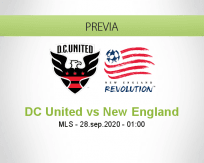 Pronóstico DC United New England (27 septiembre 2020)