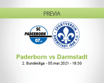 Pronóstico Paderborn Darmstadt (05 marzo 2021)