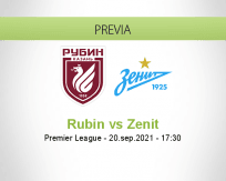 Pronóstico Rubin Zenit (20 septiembre 2021)