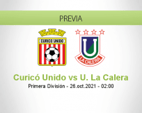 Pronóstico Curicó Unido U. La Calera (25 octubre 2021)