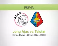 Pronóstico Jong Ajax Telstar (22 noviembre 2024)