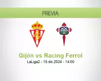 Pronóstico Gijón Racing Ferrol (15 diciembre 2024)