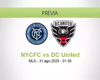 Pronóstico NYCFC DC United (30 agosto 2025)