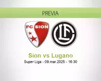 Pronóstico Sion Lugano (09 marzo 2025)