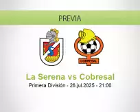 Pronóstico La Serena Cobresal (26 julio 2025)