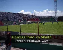 Pronóstico Universitario Manta (03 agosto 2025)