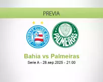 Pronóstico Bahia Palmeiras (28 septiembre 2025)