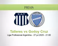 Pronóstico Talleres Godoy Cruz (27 julio 2025)