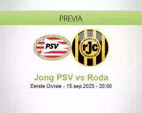 Pronóstico Jong PSV Roda (15 septiembre 2025)
