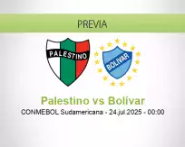 Pronóstico Palestino Bolívar (23 julio 2025)