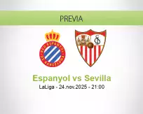 Pronóstico Espanyol Sevilla (24 noviembre 2025)