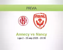 Pronóstico Annecy Nancy (23 septiembre 2025)