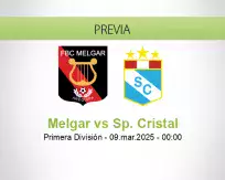 Pronóstico Melgar Sp. Cristal (08 marzo 2025)