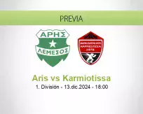 Pronóstico Aris Karmiotissa (13 diciembre 2024)