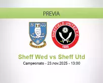 Pronóstico Sheff Wed Sheff Utd (23 noviembre 2025)