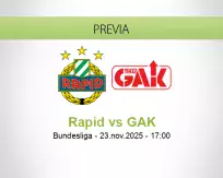 Pronóstico Rapid GAK (23 noviembre 2025)