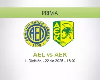 Pronóstico AEL AEK (22 diciembre 2025)